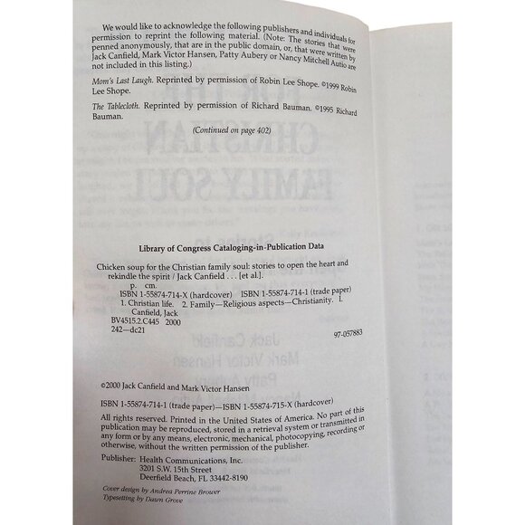 Chicken Soup For The Christian Family Soul Paperback - Picture 3 of 5